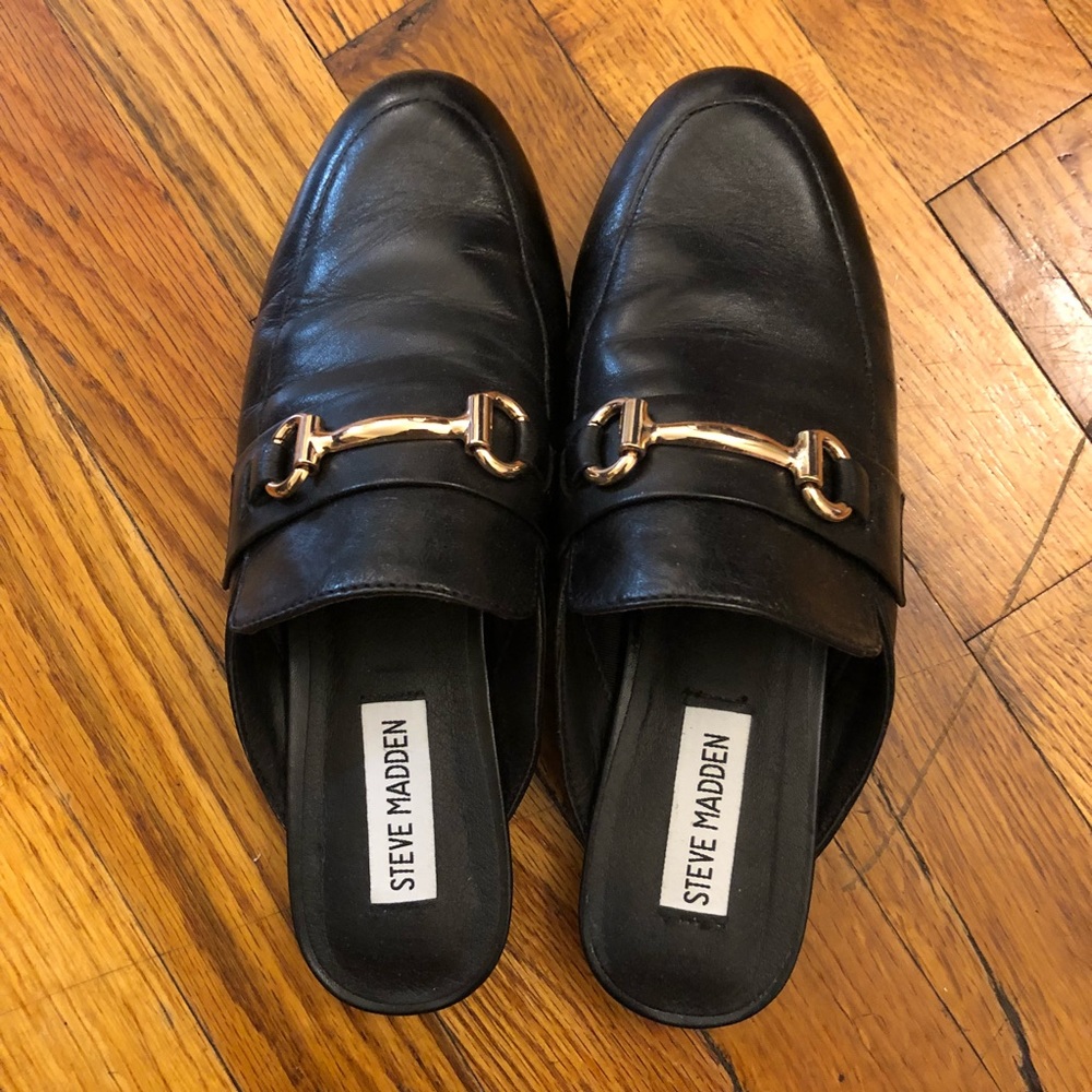 Steve Madden Black Mules Size 6.5